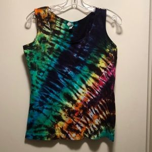 Tye dye sleeveless top